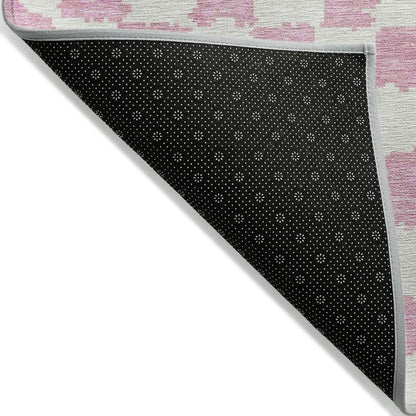 Machine Washable Indoor/Outdoor Chantille Pink 5' x 7'6" Rug
