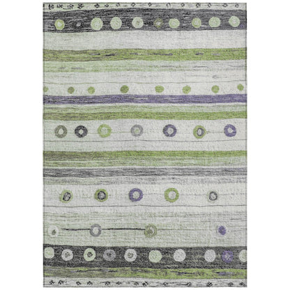 Machine Washable Indoor/Outdoor Chantille Aloe 9' x 12' Rug
