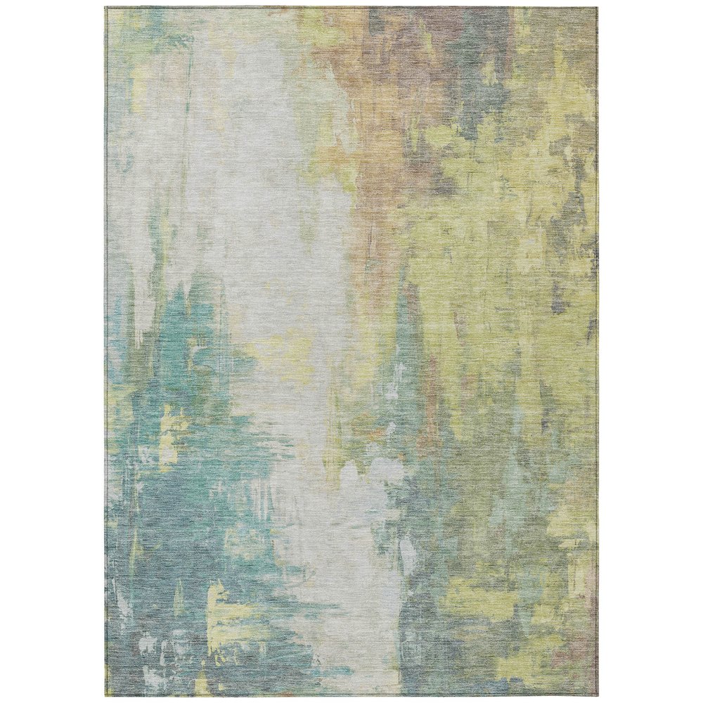 Machine Washable Indoor/Outdoor Chantille Seafoam 9' x 12' Rug
