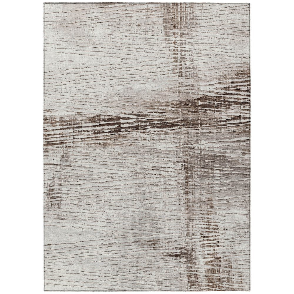 Machine Washable Indoor/Outdoor Chantille Taupe 9' x 12' Rug