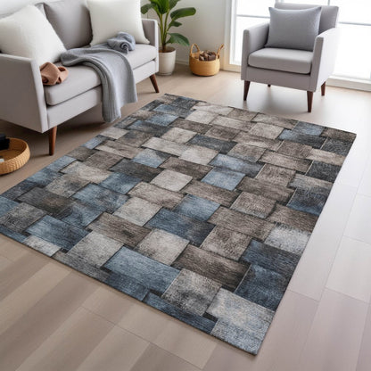 Machine Washable Indoor/Outdoor Chantille Taupe 9' x 12' Rug