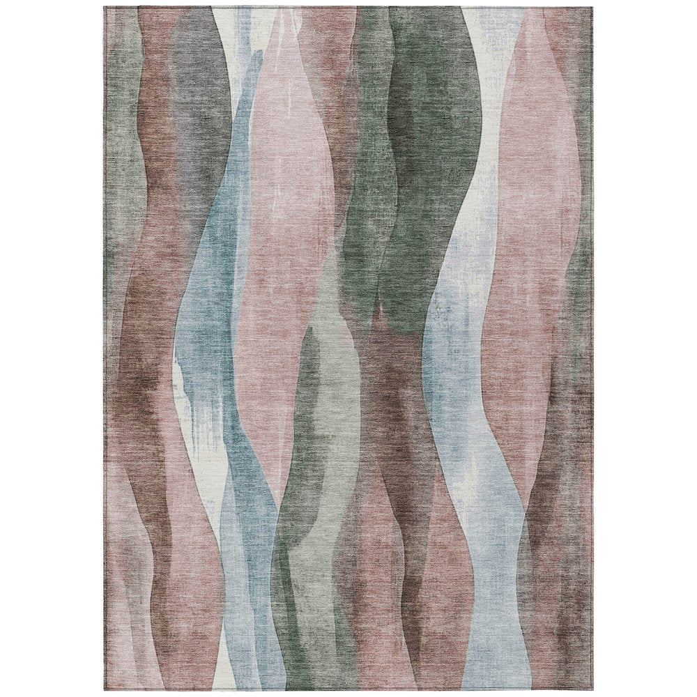 Machine Washable Indoor/Outdoor Chantille Salmon 9' x 12' Rug
