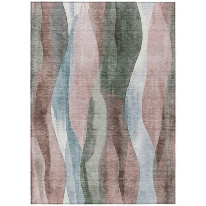 Machine Washable Indoor/Outdoor Chantille Salmon 9' x 12' Rug