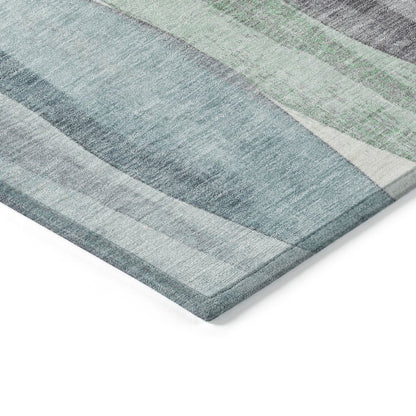 Machine Washable Indoor/Outdoor Chantille Teal 5' x 7'6" Rug