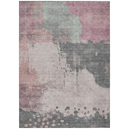Machine Washable Indoor/Outdoor Chantille Blush 9' x 12' Rug