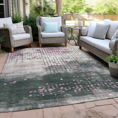 Machine Washable Indoor/Outdoor Chantille Blush 9' x 12' Rug