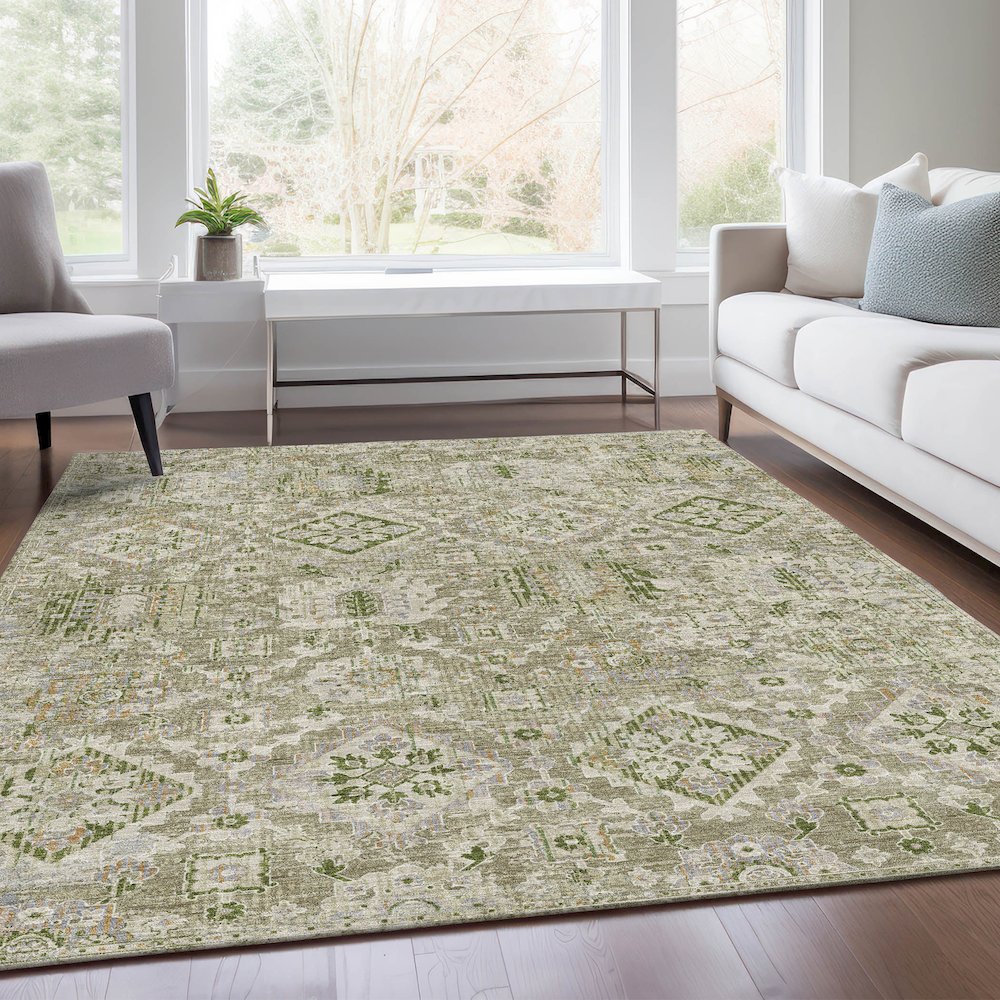 Machine Washable Indoor/Outdoor Chantille Fern 9' x 12' Rug