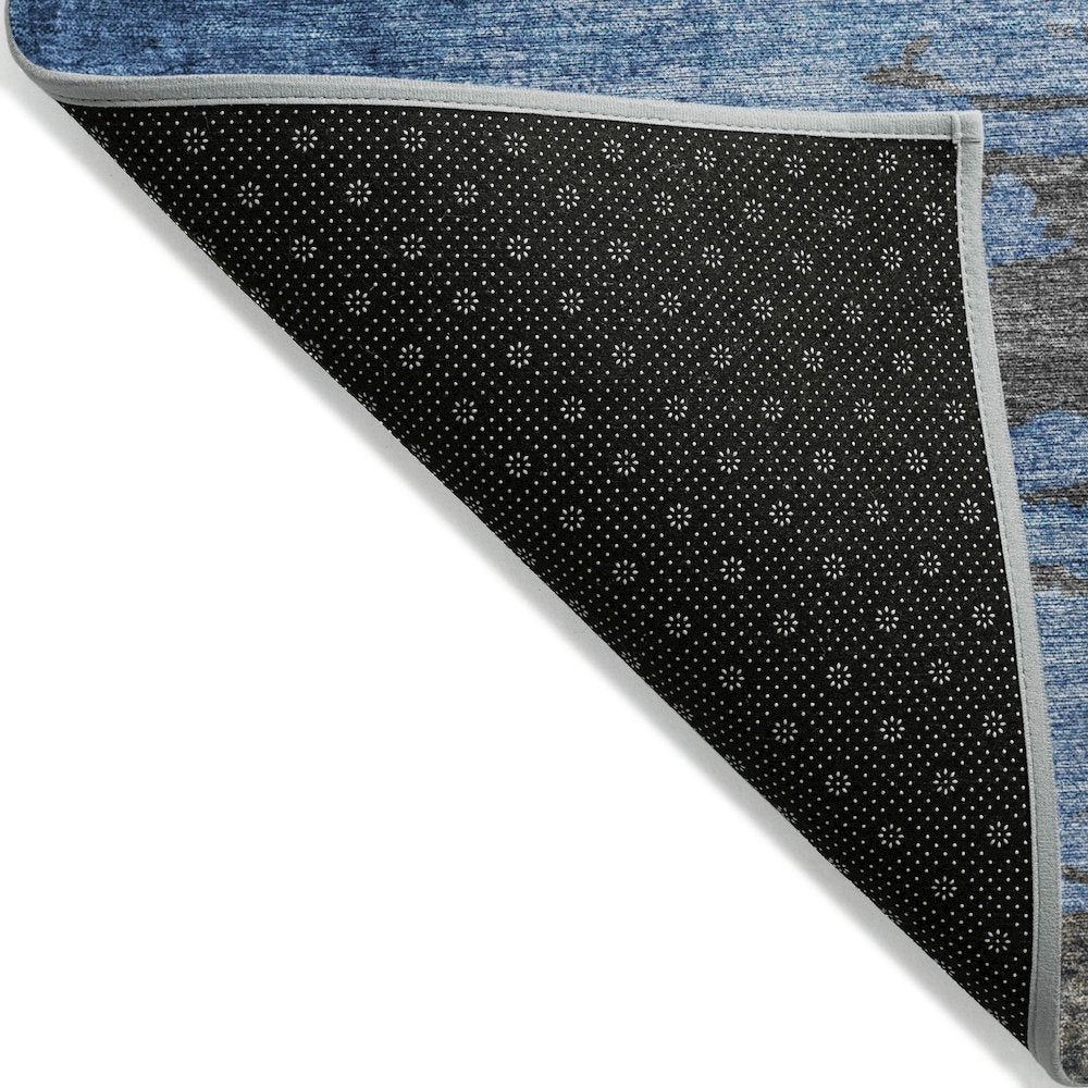 Machine Washable Indoor/Outdoor Chantille Denim 5' x 7'6" Rug