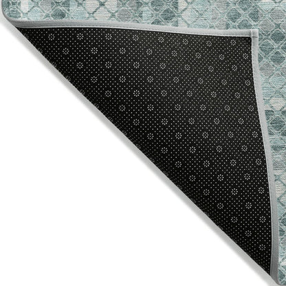 Machine Washable Indoor/Outdoor Chantille Teal 5' x 7'6" Rug