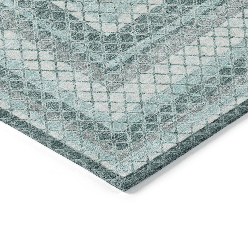 Machine Washable Indoor/Outdoor Chantille Teal 5' x 7'6" Rug