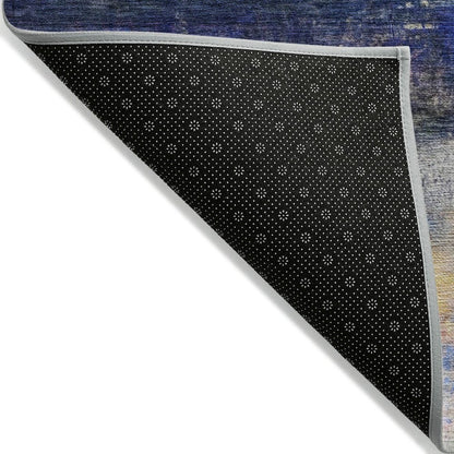 Machine Washable Indoor/Outdoor Chantille ACN2016 Blue 5' x 7'6" Rug