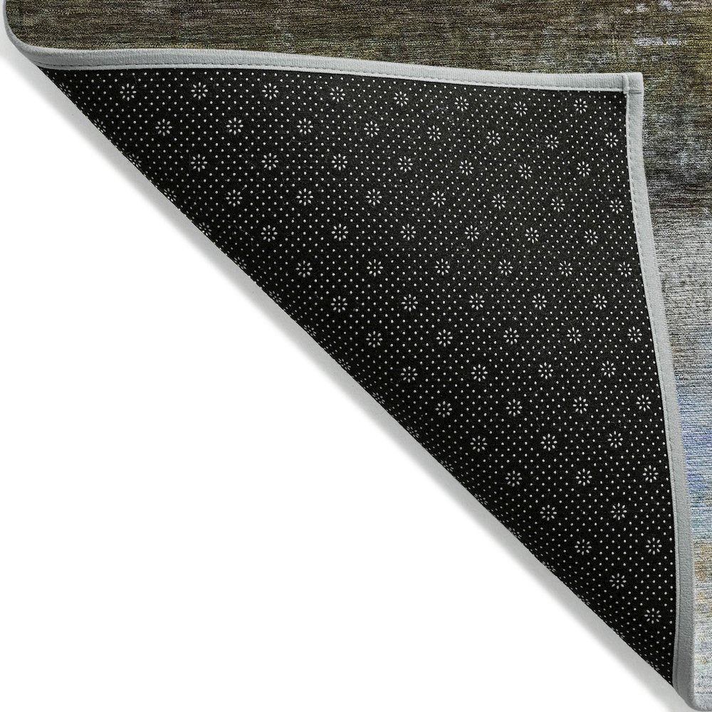 Machine Washable Indoor/Outdoor Chantille ACN2016 Brown 5' x 7'6" Rug