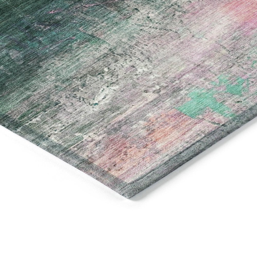 Machine Washable Indoor/Outdoor Chantille ACN2016 Green 5' x 7'6" Rug