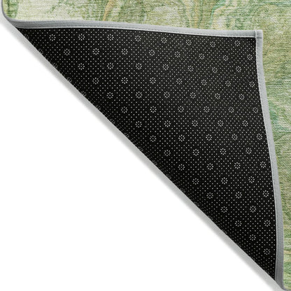 Machine Washable Indoor/Outdoor Chantille ACN2017 Green 5' x 7'6" Rug