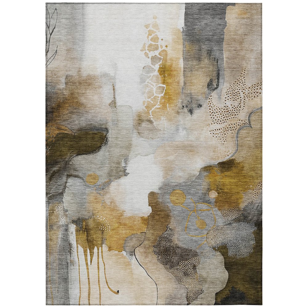Machine Washable Indoor/Outdoor Chantille ACN2019 Mocha 9' x 12' Rug