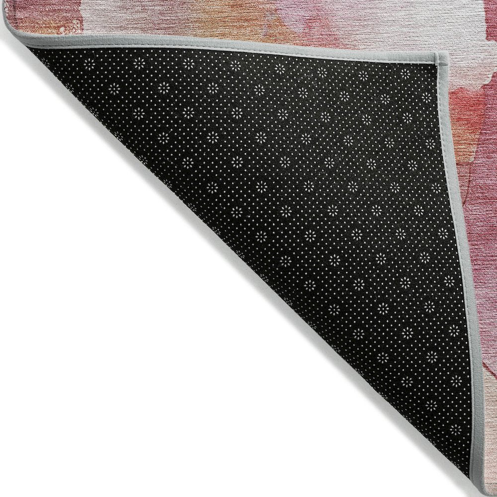 Machine Washable Indoor/Outdoor Chantille ACN2019 Pink 5' x 7'6" Rug