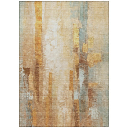 Machine Washable Indoor/Outdoor Chantille ACN2020 Copper 9' x 12' Rug