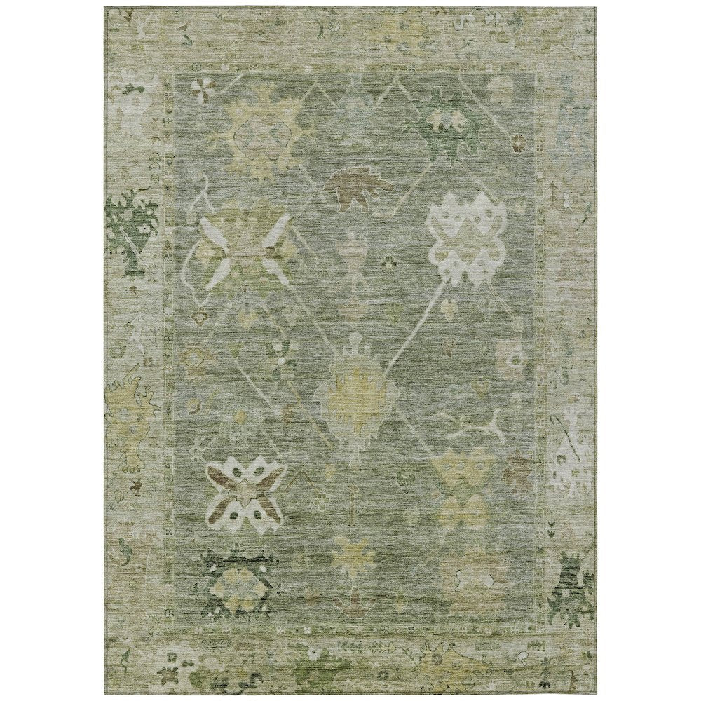 Machine Washable Indoor/Outdoor Chantille ACN2025 Sage 9' x 12' Rug