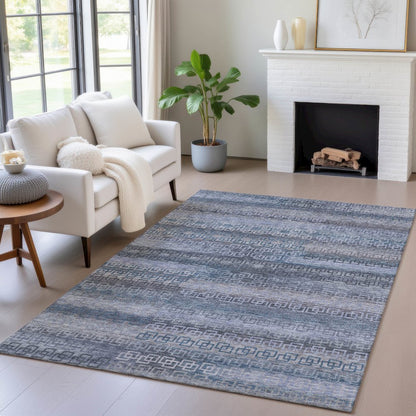 Machine Washable Indoor/Outdoor Chantille ACN2029 Taupe 9' x 12' Rug