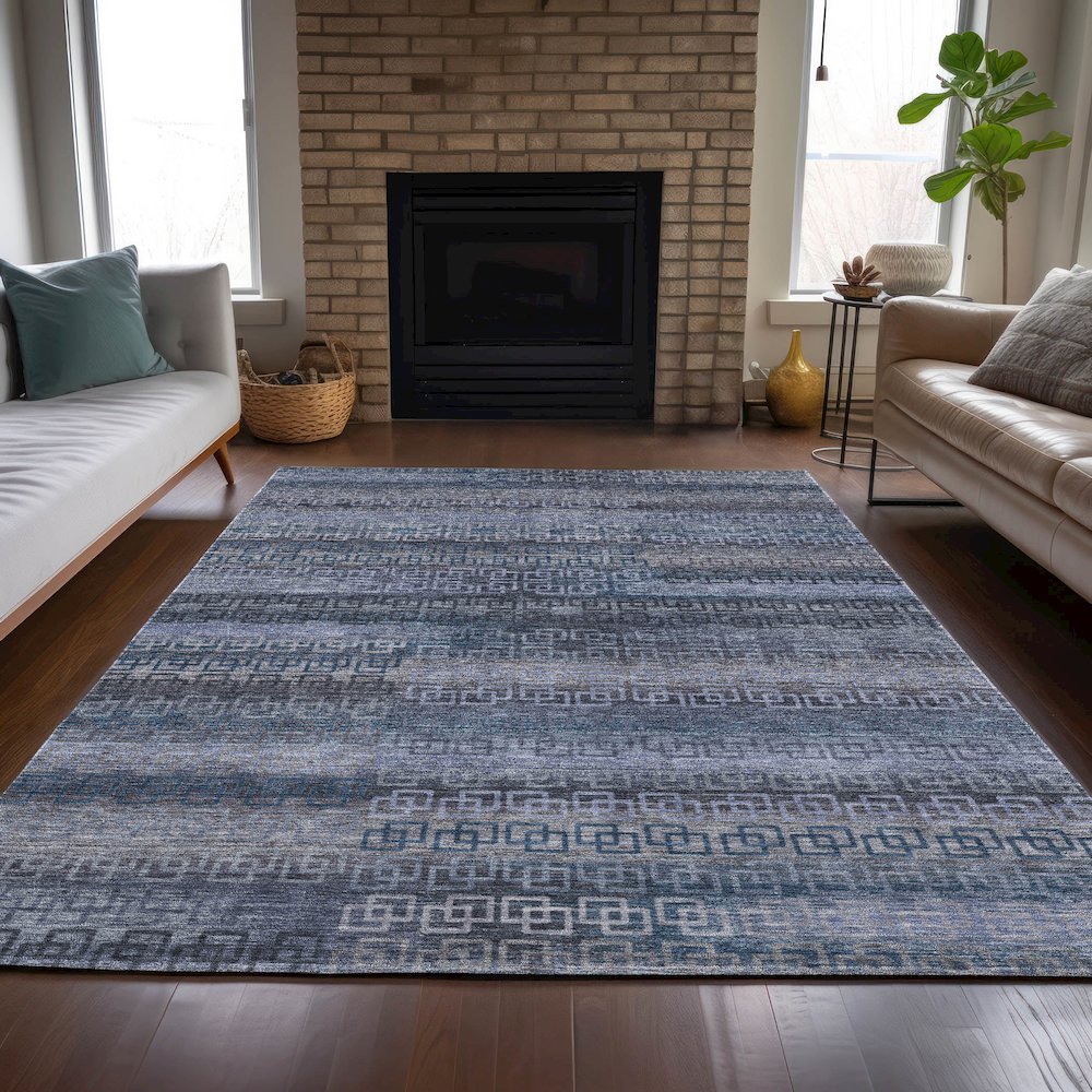Machine Washable Indoor/Outdoor Chantille ACN2029 Taupe 9' x 12' Rug
