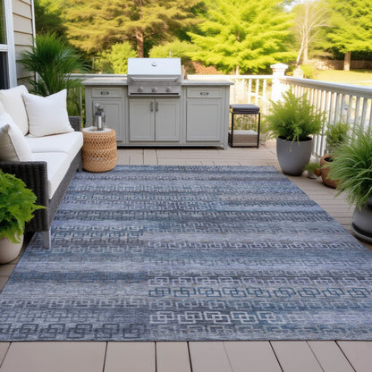 Machine Washable Indoor/Outdoor Chantille ACN2029 Taupe 9' x 12' Rug