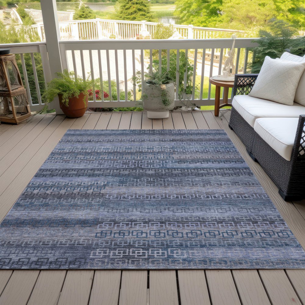 Machine Washable Indoor/Outdoor Chantille ACN2029 Taupe 9' x 12' Rug