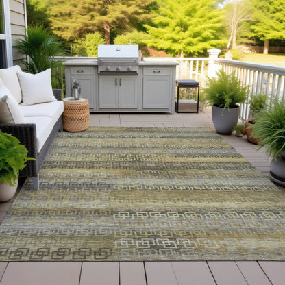 Machine Washable Indoor/Outdoor Chantille ACN2029 Wheat 9' x 12' Rug