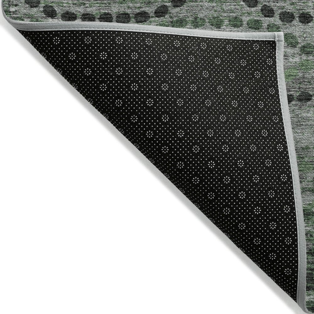 Machine Washable Indoor/Outdoor Chantille ACN2031 Olive 5' x 7'6" Rug