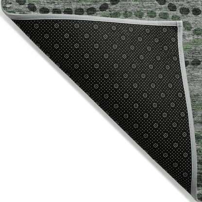 Machine Washable Indoor/Outdoor Chantille ACN2031 Olive 5' x 7'6" Rug