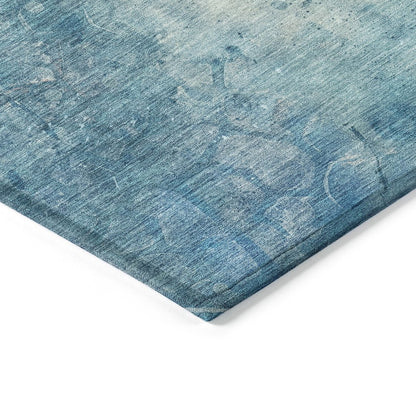 Machine Washable Indoor/Outdoor Chantille ACN2032 Blue 5' x 7'6" Rug