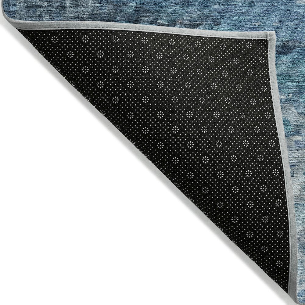 Machine Washable Indoor/Outdoor Chantille ACN2034 Blue 5' x 7'6" Rug