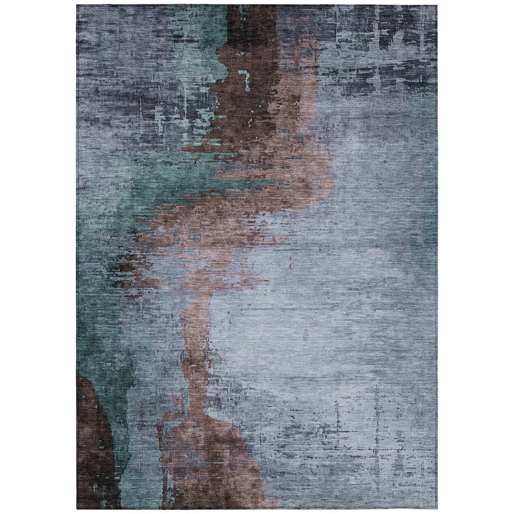 Machine Washable Indoor/Outdoor Chantille ACN2041 Blue 9' x 12' Rug
