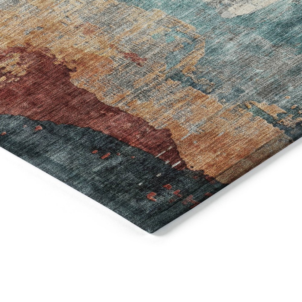 Machine Washable Indoor/Outdoor Chantille ACN2041 Teal 5' x 7'6" Rug