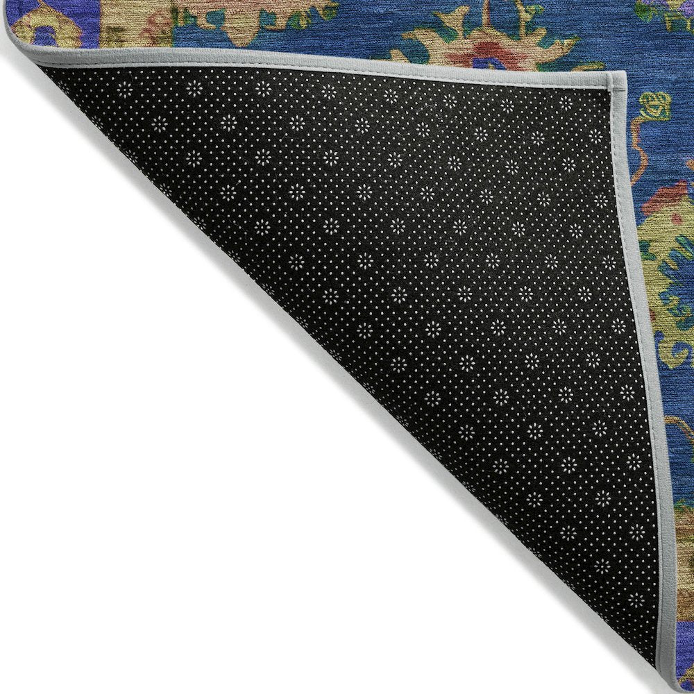 Machine Washable Indoor/Outdoor Chantille ACN2046 Blue 5' x 7'6" Rug