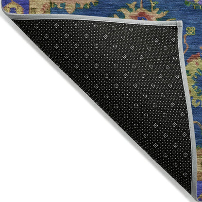 Machine Washable Indoor/Outdoor Chantille ACN2046 Blue 5' x 7'6" Rug