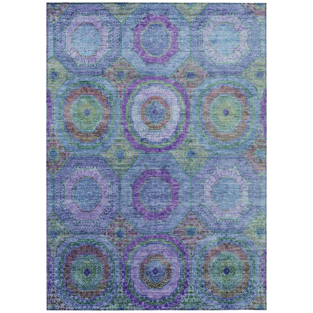 Machine Washable Indoor/Outdoor Chantille ACN2049 Blue 9' x 12' Rug