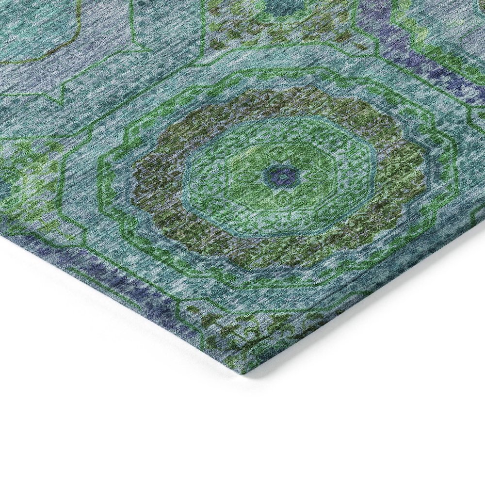 Machine Washable Indoor/Outdoor Chantille ACN2049 Teal 5' x 7'6" Rug