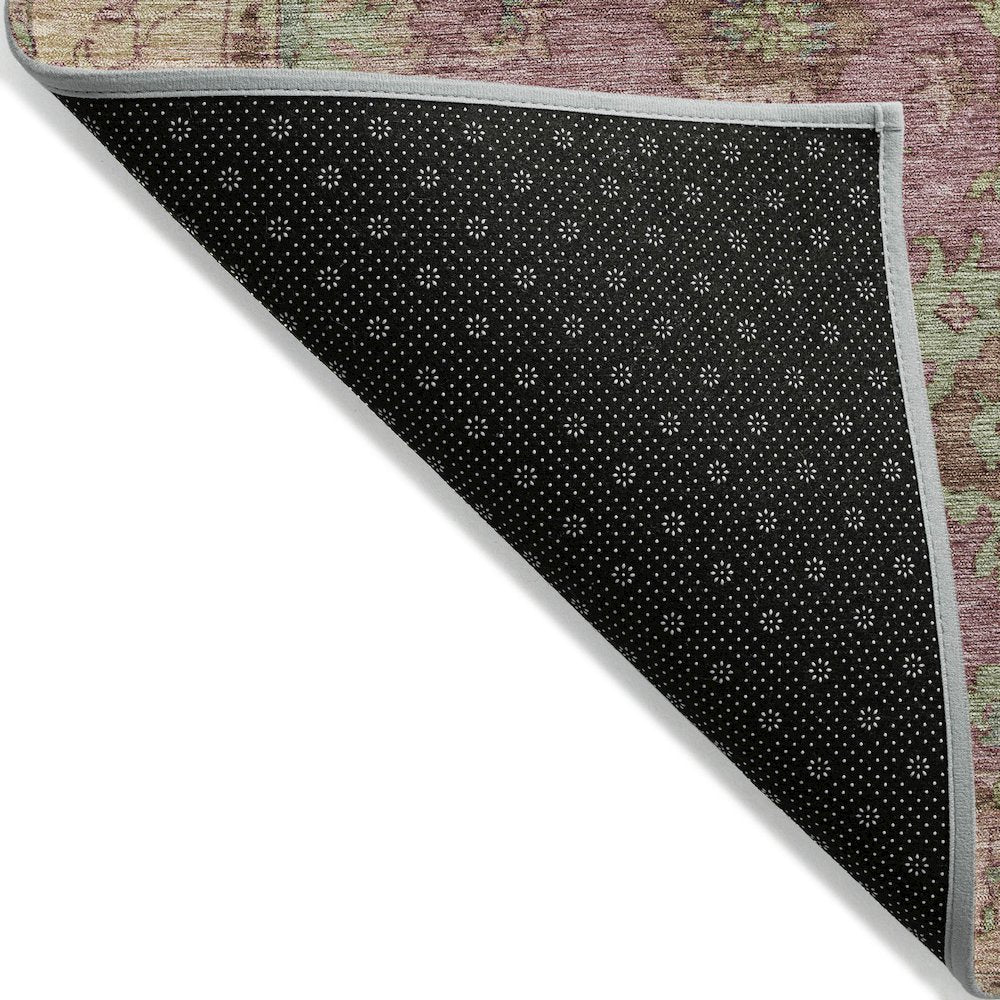 Machine Washable Indoor/Outdoor Chantille ACN2052 Pink 5' x 7'6" Rug