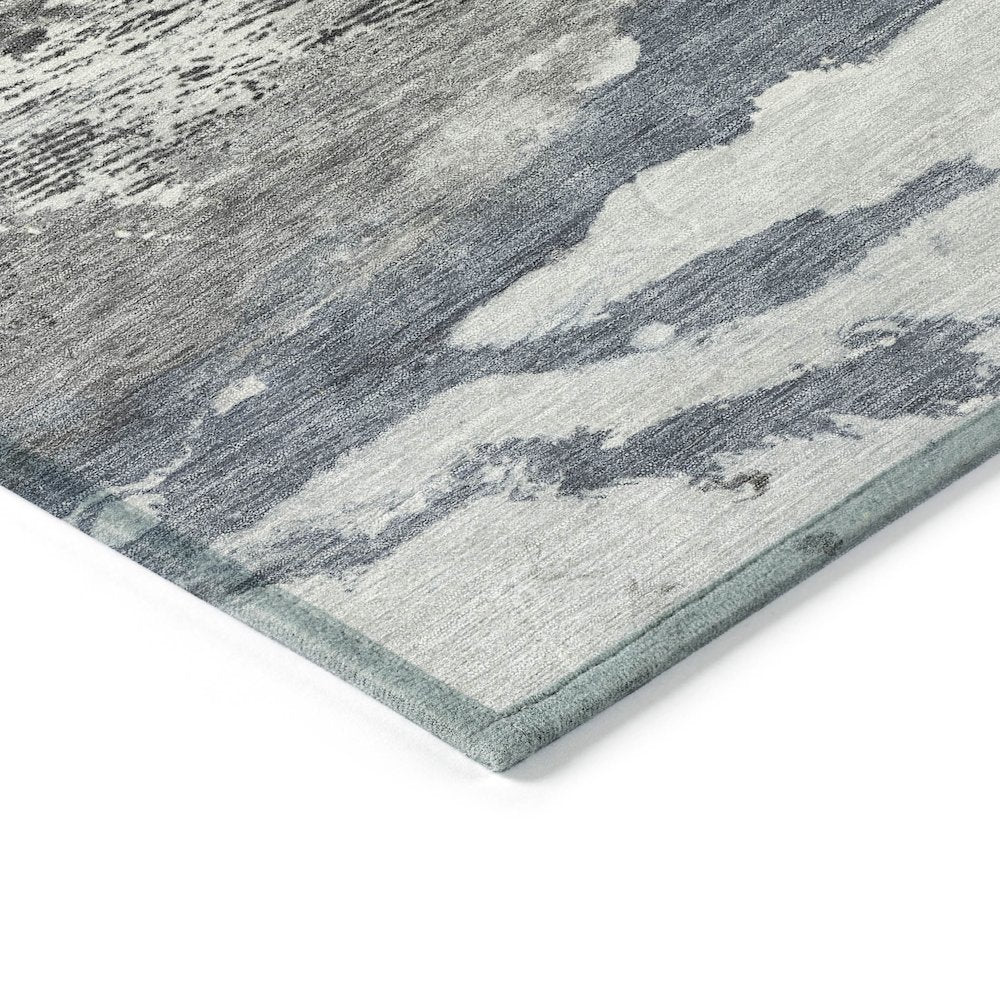 Machine Washable Indoor/Outdoor Chantille ACN2054 Gray 5' x 7'6" Rug