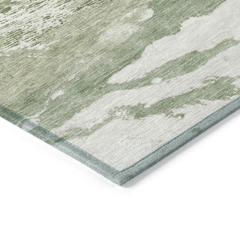 Machine Washable Indoor/Outdoor Chantille ACN2054 Green 5' x 7'6" Rug