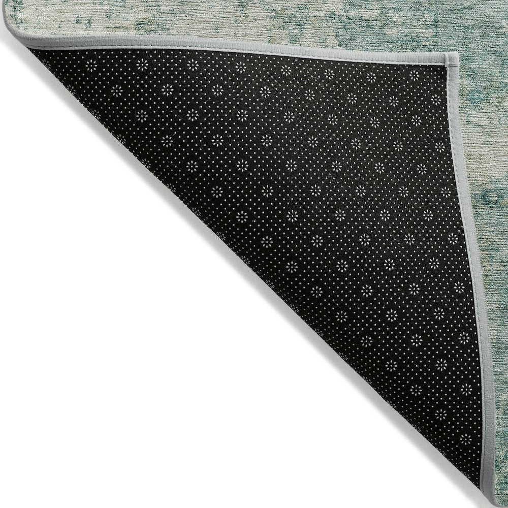 Machine Washable Indoor/Outdoor Chantille ACN2061 Teal 5' x 7'6" Rug