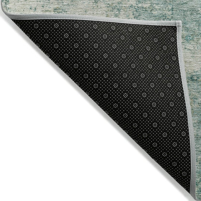 Machine Washable Indoor/Outdoor Chantille ACN2061 Teal 5' x 7'6" Rug