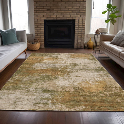 Machine Washable Indoor/Outdoor Chantille ACN2064 Copper 9' x 12' Rug