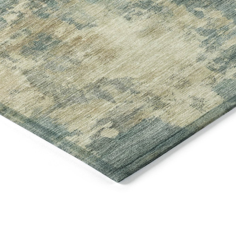 Machine Washable Indoor/Outdoor Chantille ACN2066 Teal 5' x 7'6" Rug