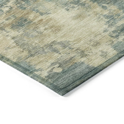 Machine Washable Indoor/Outdoor Chantille ACN2066 Teal 5' x 7'6" Rug