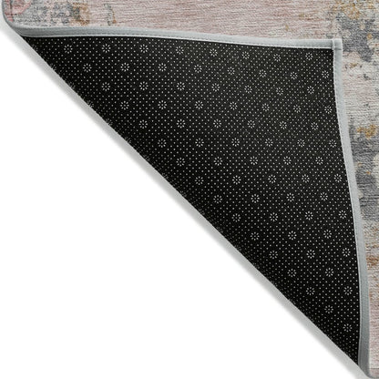 Machine Washable Indoor/Outdoor Chantille ACN2070 Pink 5' x 7'6" Rug