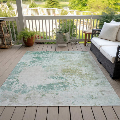 Machine Washable Indoor/Outdoor Chantille ACN2070 Putty 9' x 12' Rug