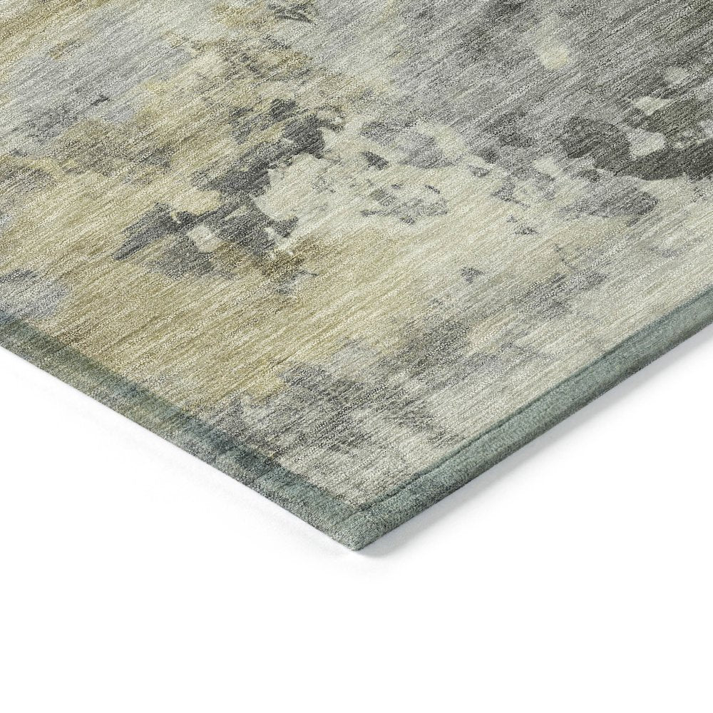 Machine Washable Indoor/Outdoor Chantille ACN2073 Pewter 5' x 7'6" Rug