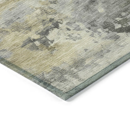 Machine Washable Indoor/Outdoor Chantille ACN2073 Pewter 5' x 7'6" Rug