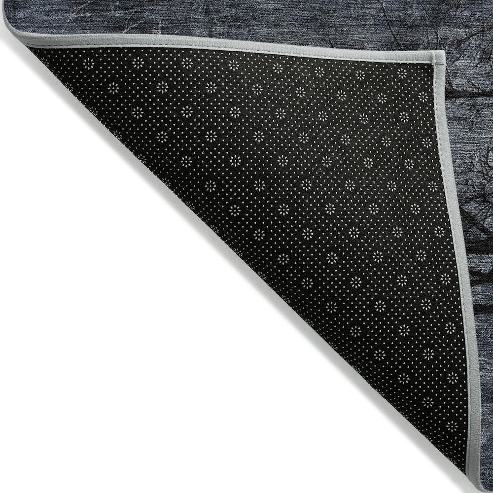 Machine Washable Indoor/Outdoor Chantille ACN2083 Charcoal 5' x 7'6" Rug